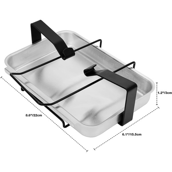 Onlyfire Aluminum Catch Pan and Holder/Grease Collection Pan Drip Pan for Weber Gas Grill