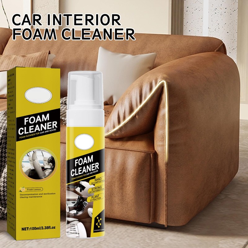 UYUAN Multipurpose Foam Cleaner Spray, Lemon Scented All-Purpose Household Cleaners