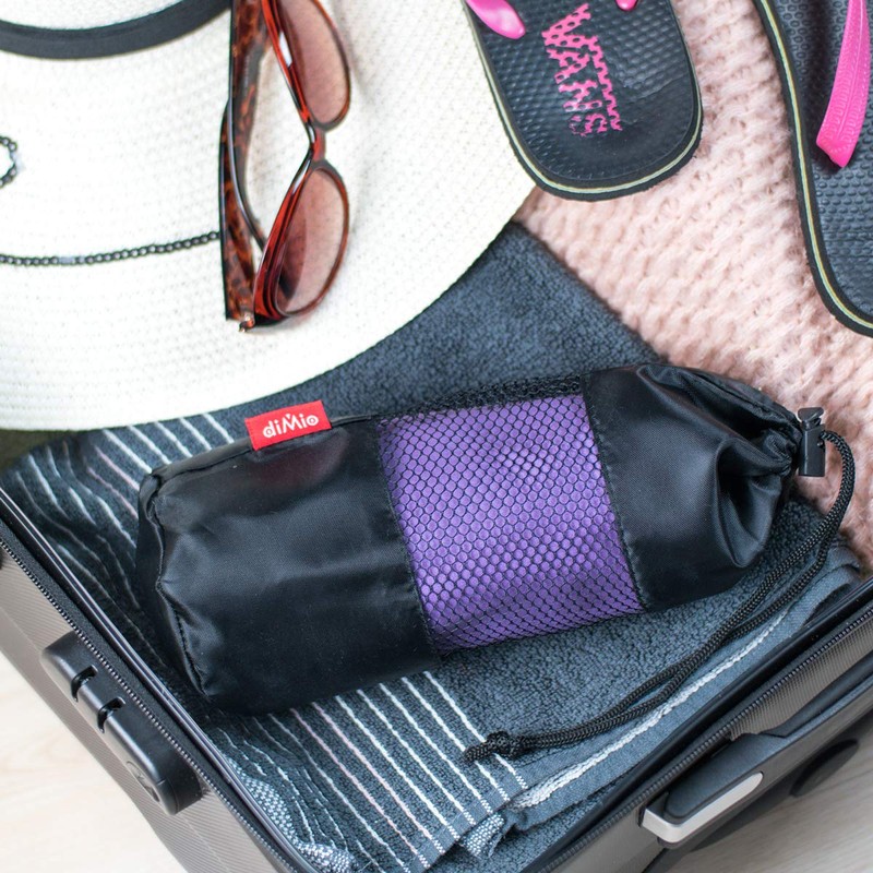diMio Microfibre Travel Towel, Quick Drying, with a Pouch, 60