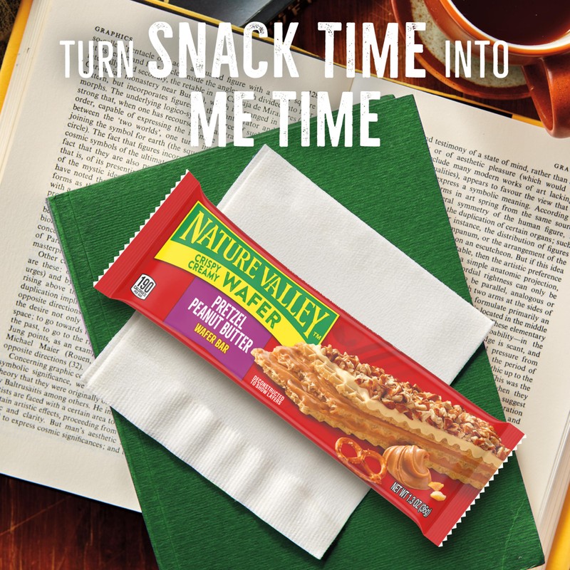 Nature Valley Crispy Creamy Wafer Bars, Pretzel Peanut Butter, 5