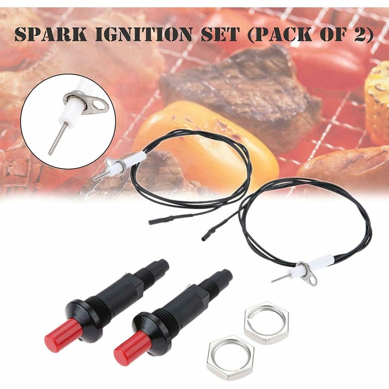 Piezo Spark Ignition 2 Sets, Propane Push Button Piezo Igniter