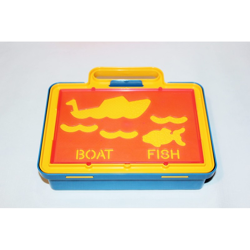 Tupperware Vintage TupperToys Carrying Case & Complete Stencil Art Set