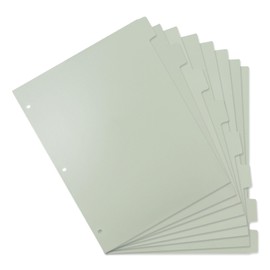 Koqye Dividers for 3 Ring Binder, 1/8 Cut Tabs, Green Plastic 3 Hole Pouch Dividers, Insertable 3 Ring Binder Dividers Sheet Protectors (Tender Greens-1 Set)