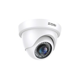 ZOSI 2.0MP 1080P 1920TVL Hybrid 4-in-1 TVI CVI AHD CVBS Security Surveillance CCTV Dome Camera, Weatherproof 80ft IR Day Night Vision For 960H,720P,1080P,5MP,4K analog Surveillance DVR (White)