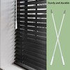 4 Pack Blind Wand with Metal Hook, 12 Inch White