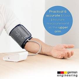 Beurer BM28 Baumanometro Digital De Brazo, Monitor de Presión Arterial con Brazalete Universal, Indicador de Riesgo y Detección de Arritmias