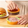 Prensa de Hamburguesas de Plástico, Molde Manual Redondo para Carne