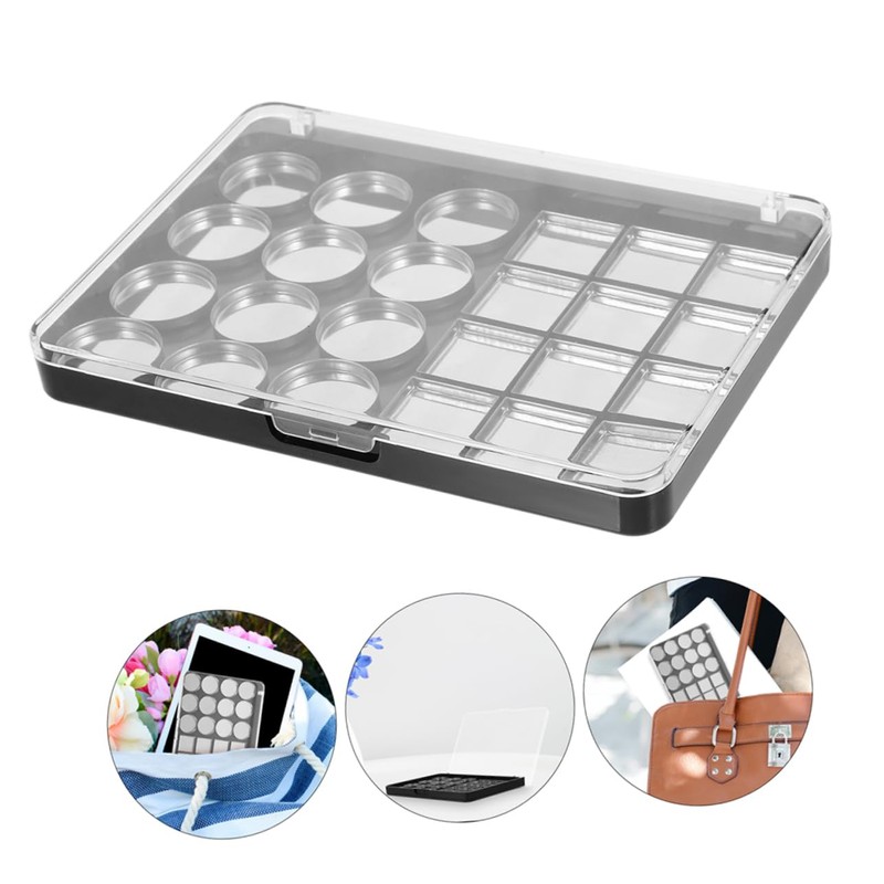 Ipetboom 2pcs Empty Magnetic Eyeshadow Palette Portable Makeup Palette Case