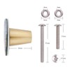mookaitedecor Abalone Shell Crystal Stone Drawer Knobs with Screws Set