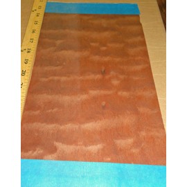 Makore/Sapele Pommele Figured Wood Veneer 8" x 14" raw no Backing 1/42" Thick