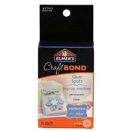 Elmer's CraftBond Glue Spots, Pop-up Medium, 75 Pieces