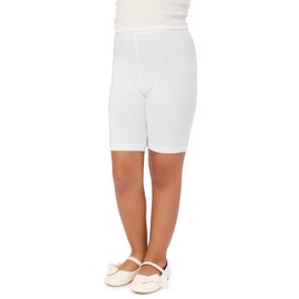 Merry Style MS10-227 Girls' Cotton Short Leggings, White