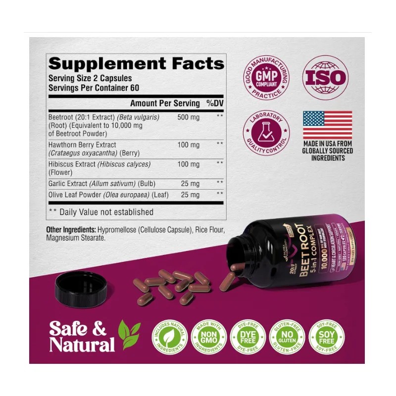 Suplemento En Cpsula Nutraharmony Premium Raz De Remolacha De Beet