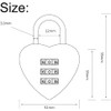 Pink Love Heart Shape Combination Padlock for Girls Women, Mini