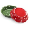 AVLA 4 Pack Ceramic Mini Pie Pans, 6 Inch Small
