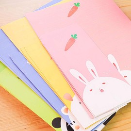 DxJ Total 45pcs Letter Writing Stationery Paper Letter Set (30 Stationery Papers +15 Envelopes) 4 Different Cute Lovely Kawaii Cartoon Animal Design(DW5)