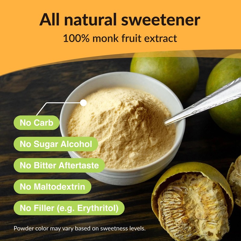 NAMANNA Pure Monk Fruit Sweetener- Zero Calorie, Zero Carb, Paleo