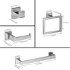 Stainless Steel Bathroom Accessories Set, 5 Piece - 23.6 Inch