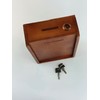 Wooden Locked Desk-Wall Donation Box Suggestion Box - with Lock