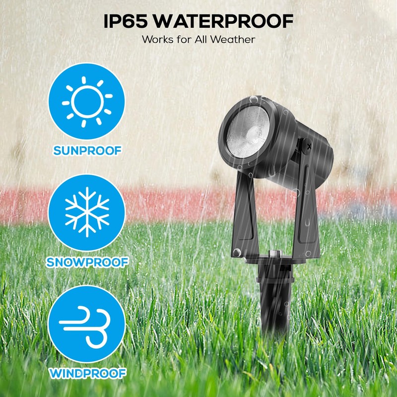 SUNTHIN Outdoor Landscape Lighting with Dusk to Dawn Sensor Controller,