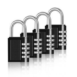 4pcs 4 Digit Combination Padlocks, Mental Weatherproof Combination Locks Outdoor, Gym Padlocks, Locker Padlocks for Cabinets, Gates, Fences, Sheds and Garages