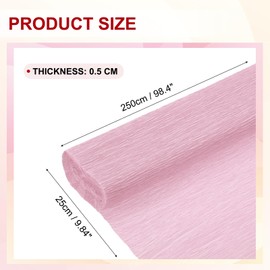 MECCANIXITY Crepe Paper Roll 8.2ft Long 9.84 Inch Wide for Wedding Ceremony Various Large Festivals Decoration, Pale Pink