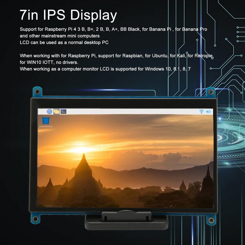 7 Inch Capacitive Touch Screen IPS Display 1024x600 Touchscreen for