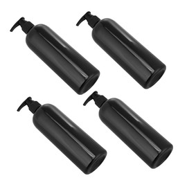 Healeved 4pcs Refillable Toiletry Bottles Press-Type Squeeze Bottles for Lotion Shampoo Shower Gel Storage