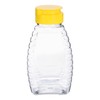 sourcing map 4pcs Plastic Honey Bottles 6oz 180ml Squeeze Honey