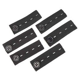 Hebilla de Extensión de Cinturón, Extensores de Cintura Elástica de Maternidad Botón de Extensión de Cintura Ajustable para Pantalones (Negro)