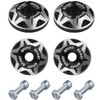Amavoler License Plate Bolts, 4 pcs Universal M6 CNC Carved