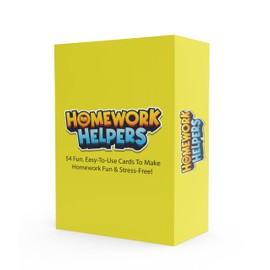 Homework Helpers Flash Cards – 54 Educational Activity Cards for Kids | SEN-Friendly, Focus-Boosting Homework Support Tool for Ages 6+