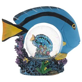 Elanze Designs Royal Blue Tang Fish Figurine 45MM Glitter Snow Globe Decoration