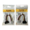 DeLOCK Power Cable SATA 15-Pin -> Molex 4-Pin Male/Female (Pack