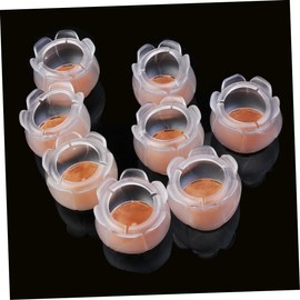 Angoily 24packs Wood Floor Chair Protectors Round Lotus Felt Pads Set Slip Pad for Furniture Legs No Stick Easy to Wrap Silent Gliding