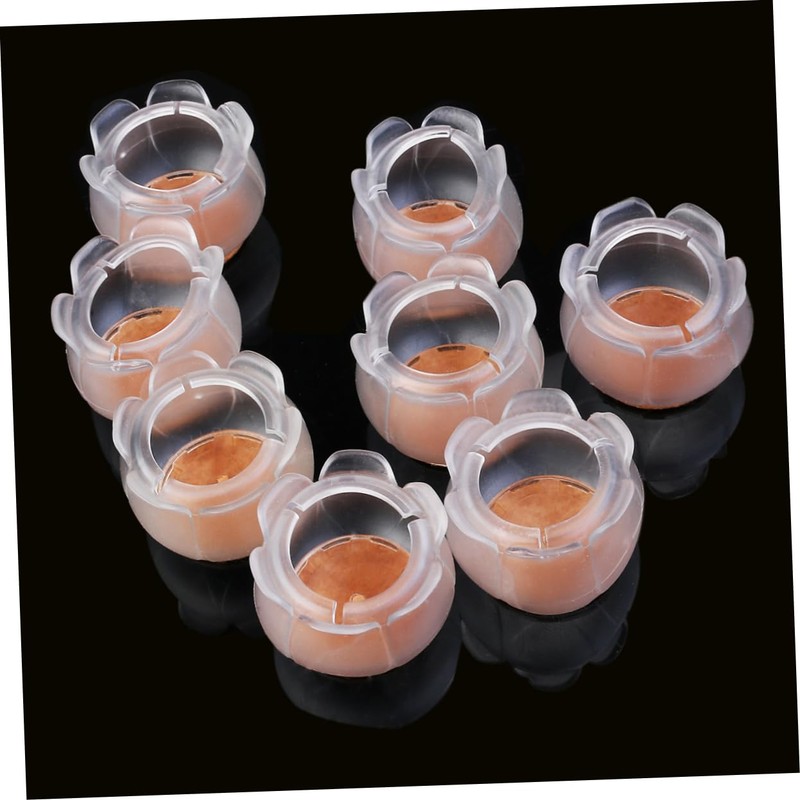 Angoily 24packs Wood Floor Chair Protectors Round Lotus Felt Pads