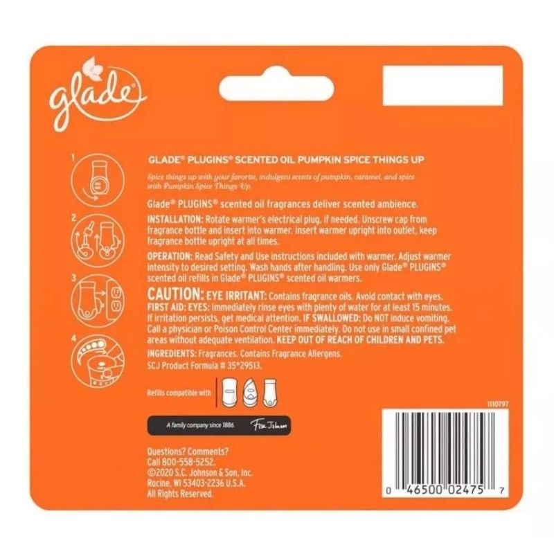 Glade Aromatizante Glade Pumpkin Spice Limited Edition 5 Refills