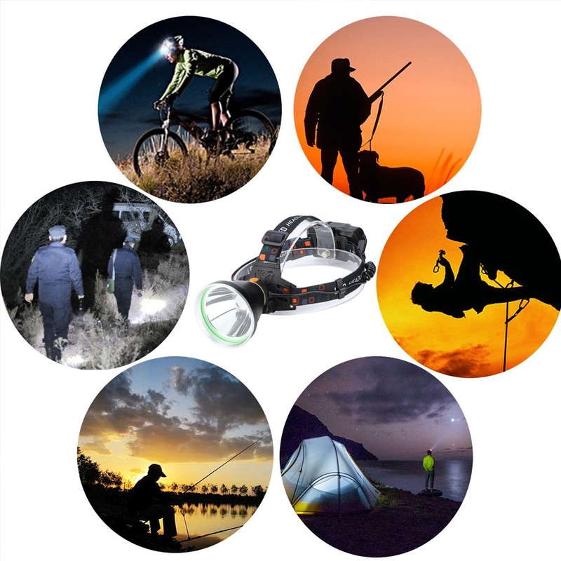 Outdoor LED Headlight Flashlight Portable Waterproof Head Light for Cycling