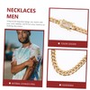 SHOWERORO Gold Link Chain Necklace for Men 6mm Width Stylish