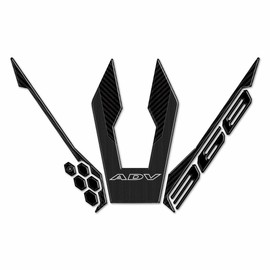 labelbike - 3D Sticker Motorcycle Protection and Decoration Front in Resin Musetto Scooter Compatible with Zontes 368 G 2025 - Colour Carbon