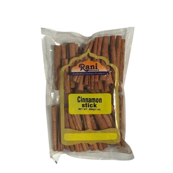 Rani Cinnamon Sticks 7oz (200g) ~ 22-26 Sticks 3 Inches in Length Cassia Round ~ All Natural | Vegan | No Colors | Gluten Free Ingredients | NON-GMO