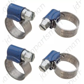 ABA Narrow Band 12mm Steel Hose Clamp 11-17mm - Made in Sweden Pack of 4  30017