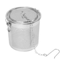 Spice Infuser Basket Stainless Steel Steeper Tea Cooking Infuser with Extended Chain Hook, Extra Fine Mesh Tea Strainer for Brew Loose Leaf Tea(3.2L)