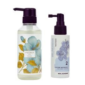 eLGON GH Anti-Grey Shampoo 8.5 fl oz (250 ml) + Lotion 3.4 fl oz (100 ml), Aging Scalp Care Set, Hari Koshi, Gloss Up, Popular Charisma Beauty Salon Exclusive