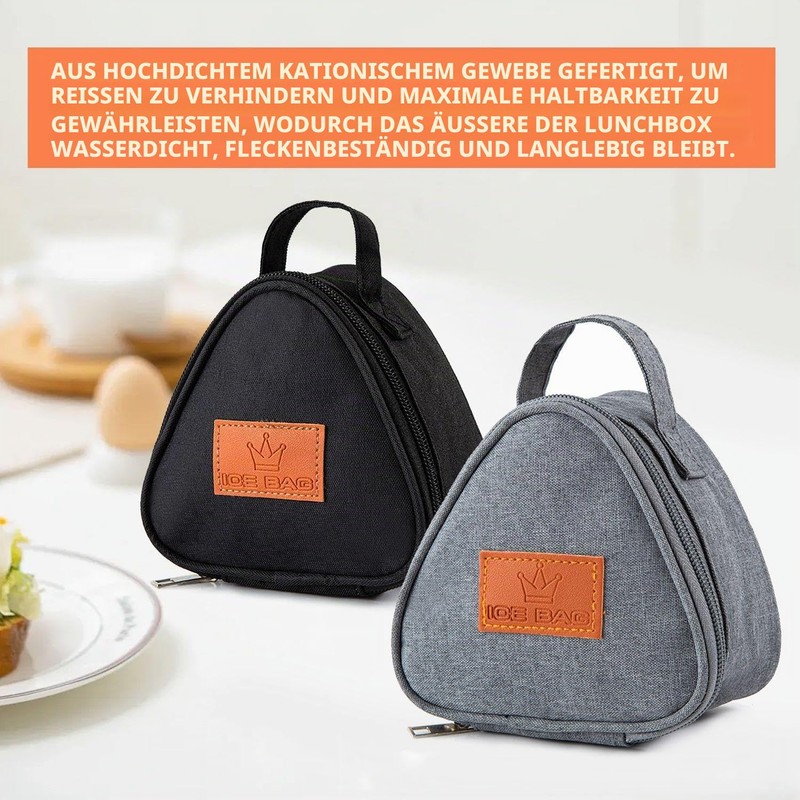 Pack of 2 Triangular Lunch Bag, Reusable Storage Bag, Small