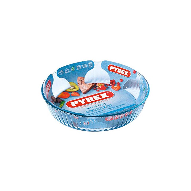 Pyrex Glass Fluted Flan Dish