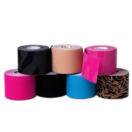 Kinesiology Sports Tape Black | 5m Roll of Muscle Support Tape | Water Resistant & Hypoallergenic | Flexible & Durable | Improve Mobility & Circulation