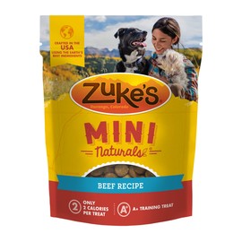 Zuke’s Mini Naturals Dog Training Treats for Dogs, Pet Treats made with Real Beef, 16 oz. Resealable Pouch - 16 oz. Bag