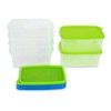Kigima Frischhaltedose Gefrierbehälter 0,75l Rechteckig 15x10x7 cm 6er Set blau