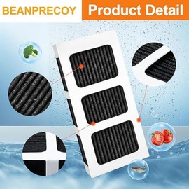 Refrigerator Air Filter, Paultra2 Replacement Universal Fridge Pure Air Filters Compatible with Frigidaire Pureair Ultra ll and for Electrolux 242047805, 5303918847, EAP12364179(3Pack)